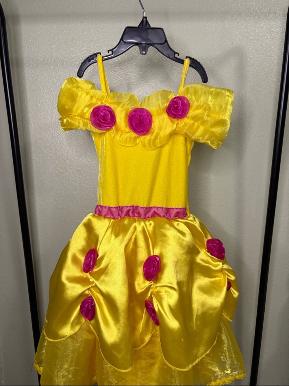 Yellow and Pink Floral Princess Costume for Kids